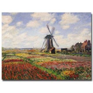 Trademark Fine Art 26 in. x 32 in. Tulip Fields with Rijnsburg Windmill, 1886 Canvas Art BL0285 C2632GG