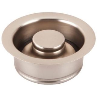 SINKOLOGY 3.5 in. Disposal Flange Drain with Stopper in Satin Nickel Finish GD35 N