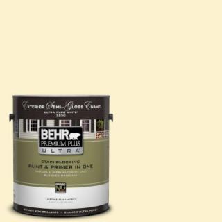 BEHR Premium Plus Ultra 1 gal. #380C 2 Desert Lily Semi Gloss Enamel Exterior Paint 585001