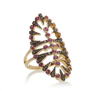 Rarities: Fine Jewelry with Carol Brodie 0.89ct Champagne Diamond and Pink Sapp   7888369