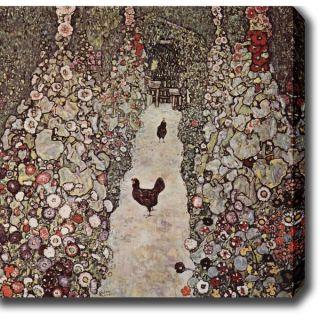 Gustav Klimt the Rain (Garden with Chickens in St. Agatha) Oil on