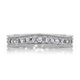 Sterling Silver Cubic Zirconia Wedding Band   17599164  