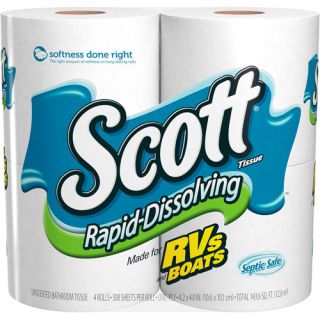 Scott 4pk Rapid Dissolving RV Bath Tissue