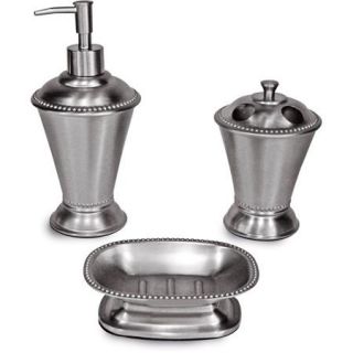 Better Homes and Gardens Classic Brushed 3 Piece Bath Accessories Set