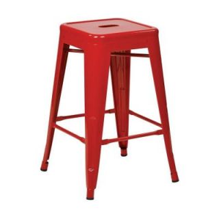 Office Star Patterson 24 in. Barstool in Red (Set of 2) PTR3024A2 9