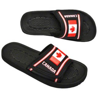 Canada Country Slide Sandals   Black