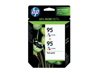 HP 95 Tri color Twin Pack Inkjet Print Cartridge (CD886FN#140)