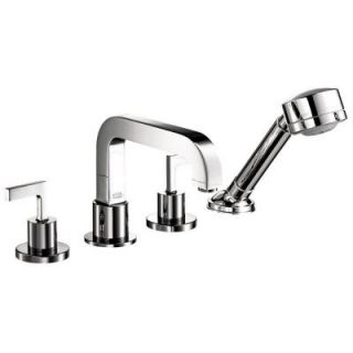 Hansgrohe Citterio Lever 2 Handle Roman Tub Faucet Trim Kit with Handshower in Chrome (Valve Not Included) 39454001