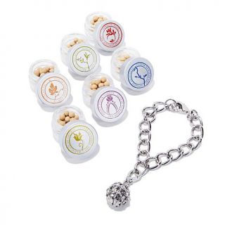 Lisa Hoffman Silvertone Bracelet Perfume Blending Kit with 6 Fragrances   7615504
