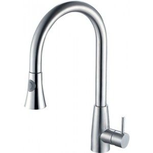 Alfi Brand AB2034 PSS Kitchen Faucet, Pull Down Single Hole   Solid Polished Stainless Steel