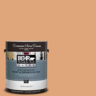 BEHR Premium Plus Ultra 1 gal. #280D 4 Caramel Sundae Satin Enamel Exterior Paint 985401