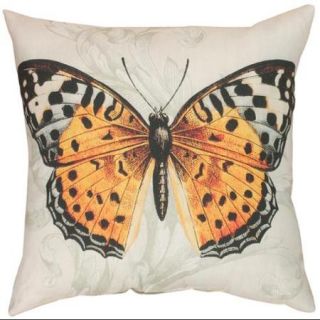 20" Outdoor Deck and Patio I'll Fly Away Butterfly Square Throw Pillow