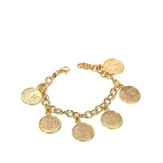 Technibond® Euro Coin 8" Charm Bracelet   7556212