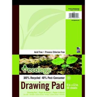Ecology 100% Recycled Drawing Pad, 60 Pounds, Multiple Sizes, 40 Sheets