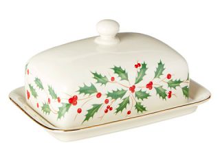 Lenox Holiday Covered Butter Dish Ivory, Jewelry, Women