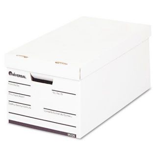 Lift Off Lid File Storage Box, Letter, Fiberboard, White, 12/Carton