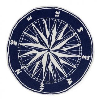 Liora Manne Frontporch Compass   Navy   3' Round   7660451
