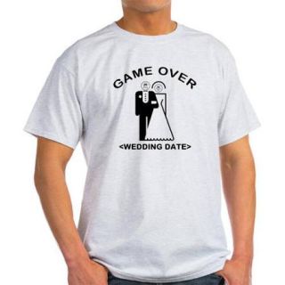 Cafepress Personalized Game Over (Your Wedding Date) Light T Shirt