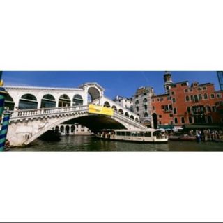 Low angle view of a bridge across a canal, Rialto Bridge, Venice, Italy Poster Print by Panoramic Images (27 x 9)