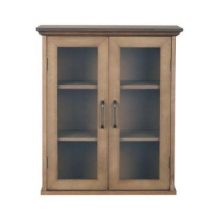 Elegant Home Fashions Park 24 in. H x 20.5 in. W x 08.5 in. D Wall Cabinet in Reclaim Wood Color DISCONTINUED HDT553