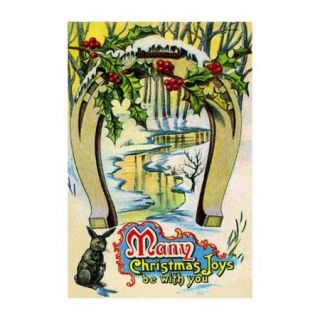 Many Christmas Joys Be With You Print (Unframed Paper Print 20x30)