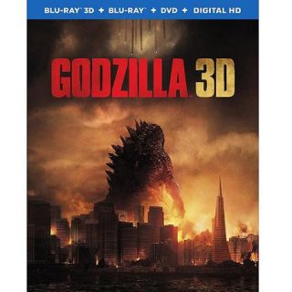 Godzilla (2014) (3D Blu ray + Blu ray + DVD + Digital HD) (With Ultraviolet) (With INSTAWATCH) (Widescreen)