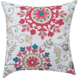 Mainstays Medallion Print Coral Decorative Decorative Pillow