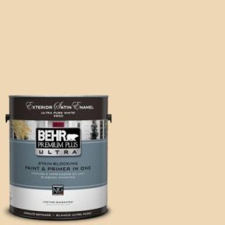 BEHR Premium Plus Ultra 1 Gal. #UL180 17 Hummus Satin Enamel Exterior Paint 985001