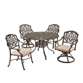 Floral Blossom Taupe 5PC Dining Set