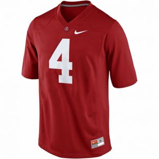 Nike Alabama Crimson Tide #4 Youth Game Football Jersey   Crimson