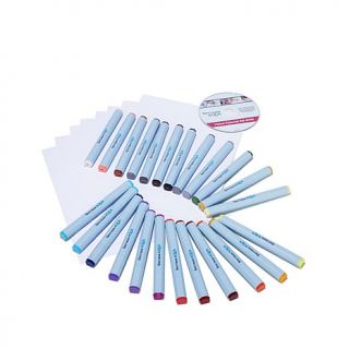 Spectrum Aqua 24 pack Watercolor Markers with Video Tutorial CD ROM and 8 pack    7767694