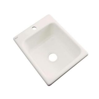 Thermocast Crisfield Drop In Acrylic 17 in. 1 Hole Single Bowl Entertainment Sink in Almond 26102