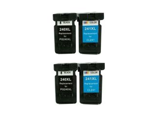 Superb Choice® Remanufactured Ink Cartridge for Canon PG 240XL(Black)/CL 241XL(Color) use in Canon Pixma MX522 Printer   pack of 2 sets
