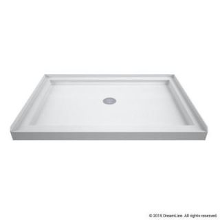 DreamLine SlimLine 36 in. x 48 in. Single Threshold Shower Base in White DLT 1136480