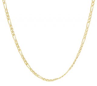 Vicenza Gold 24 Polished Figaro Chain Necklace 14K Gold, 5.0g —
