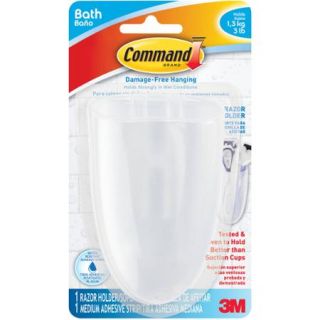 Command Toothbrush & Razor Holder, Frosted, BATH16