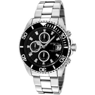 Invicta Mens 1003 Pro Diver Stainless Steel Black Dial Watch