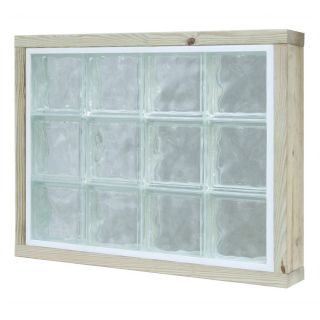 Pittsburgh Corning LightWise Hurricane Resistant Decora Wood New Construction Glass Block Window (Rough Opening: 27.875 in x 43.625 in; Actual: 26.875 in x 42.625 in)