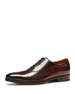 Gucci Leather Lace Up Shoe, Cocoa