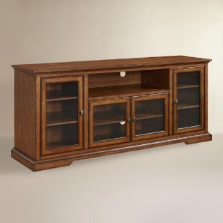 Rustic Brown Wood Rochester Extra Long Media Stand
