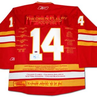 NHL Calgary Flames Theoren Fleury Career Jersey   17351394  