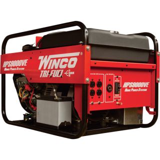 Winco Portable Trifuel Generator — 9000 Surge Watts, 8000 Rated Watts, Electric Start, Model# 16609-000  Portable Generators