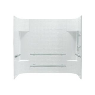 STERLING Accord 31.25 in. x 60 in. x 56 1/4 in. 3 piece Direct to Stud Tub Wall Set in White 71144123 0