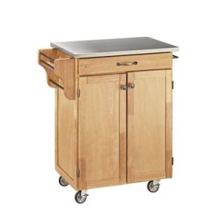 Home Styles Create a Cart in Natural Wood with Stainless Top 9001 0012