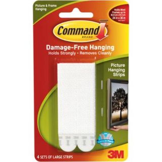 Command Large Picture Hanging Strips, White