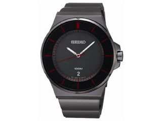 Seiko SGEG25 Stainless Steel Case and Bracelet Black Tone Dial Date Display