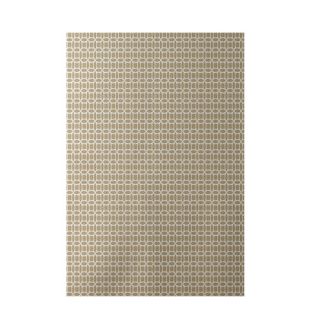 Geometric Taupe Indoor/Outdoor Area Rug by e by design