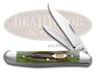 CASE XX Worm Groove Moss Brown Texas Jack Stainless 1/1000 Pocket Knife Knives