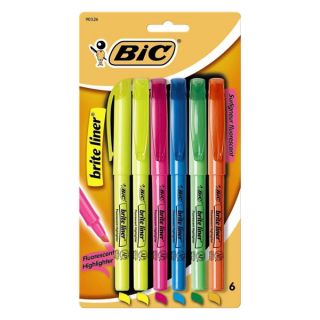 BIC Brite Liner Highlighters (Pack of 6)   16437213  