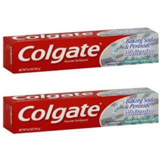Colgate Baking Soda & Peroxide Whitening Frosty Mint Stripe Gel Toothpaste, 6.4 oz (Pack of 2)